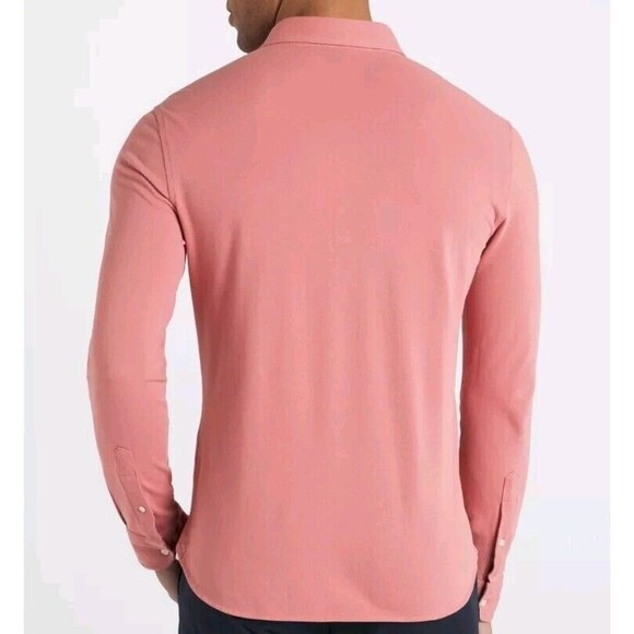 NWT Nice Stuff Clothing Long Sleeve Knit Button Down Shirt Size XL Red Mauve - Picture 6 of 10